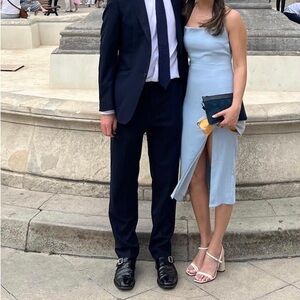 Babaton Light Blue Low back Dress